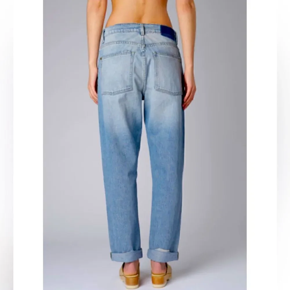 The Great.  THE SLOUCH TAPER JEAN Darker Wash Size 26 - Picture 6 of 15